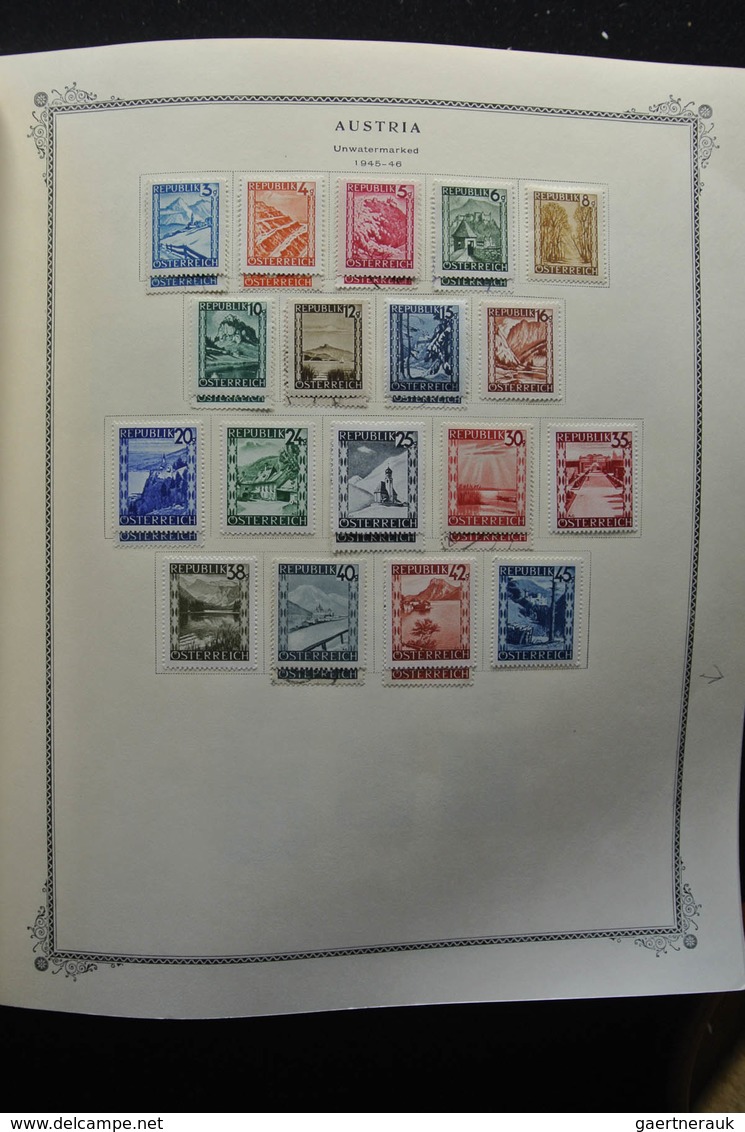 Österreich: 1850-2009: Almost complete, mostly mint hinged, partly double collection Austria 1850-20