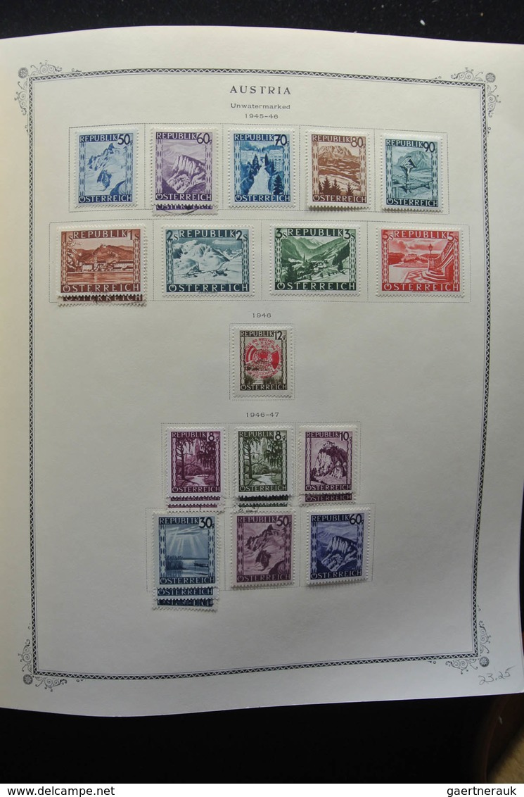 Österreich: 1850-2009: Almost complete, mostly mint hinged, partly double collection Austria 1850-20