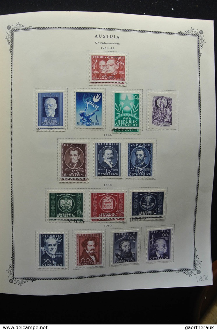 Österreich: 1850-2009: Almost complete, mostly mint hinged, partly double collection Austria 1850-20