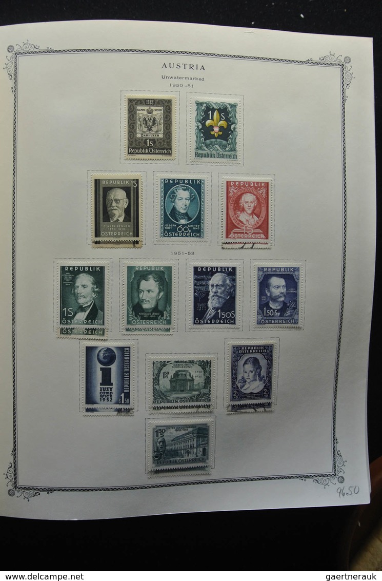 Österreich: 1850-2009: Almost complete, mostly mint hinged, partly double collection Austria 1850-20