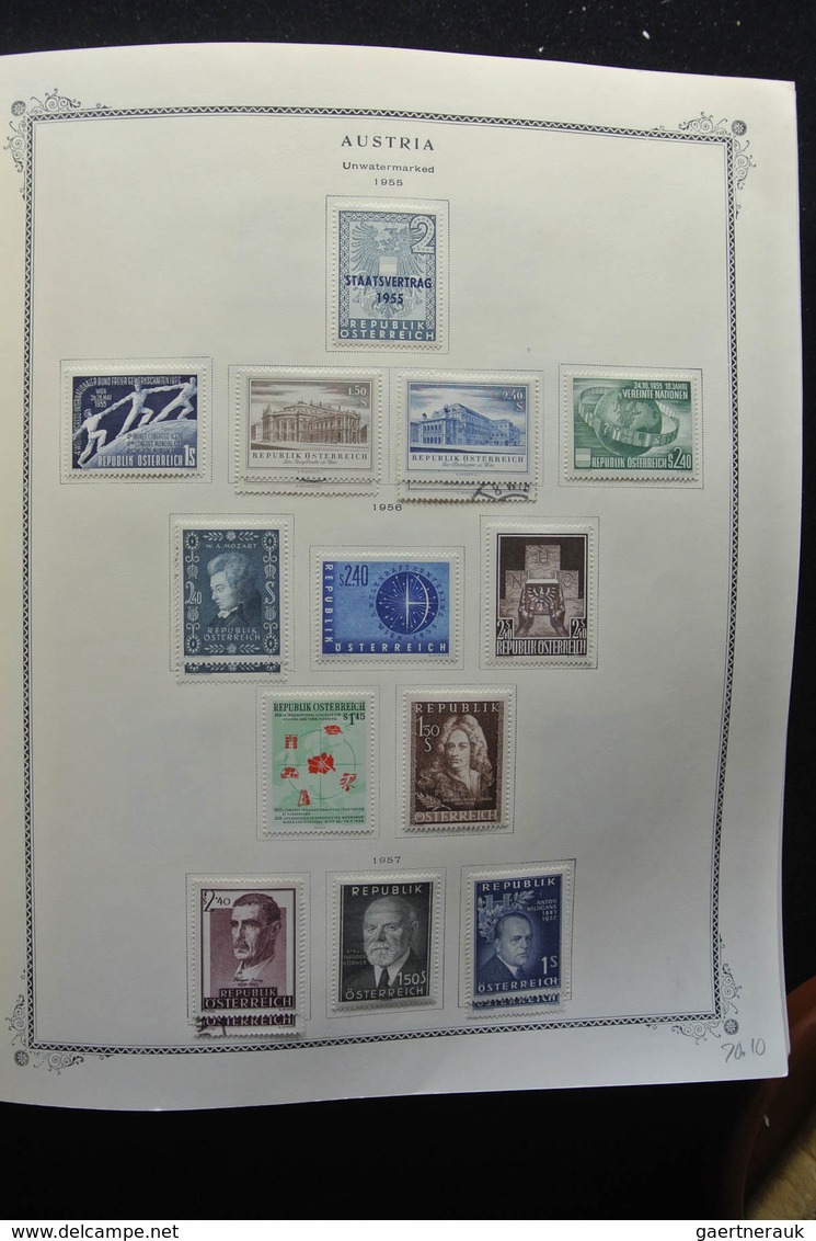 Österreich: 1850-2009: Almost complete, mostly mint hinged, partly double collection Austria 1850-20