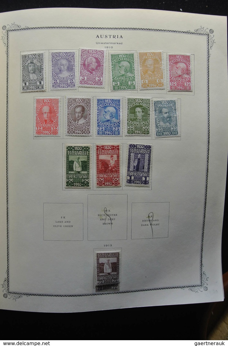 Österreich: 1850-2009: Almost complete, mostly mint hinged, partly double collection Austria 1850-20