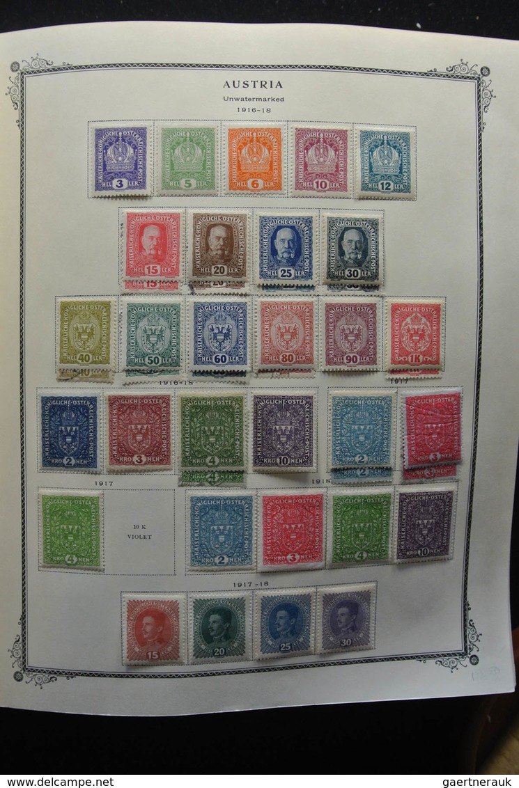 Österreich: 1850-2009: Almost complete, mostly mint hinged, partly double collection Austria 1850-20