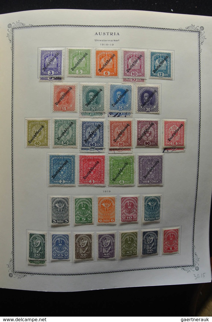 Österreich: 1850-2009: Almost complete, mostly mint hinged, partly double collection Austria 1850-20