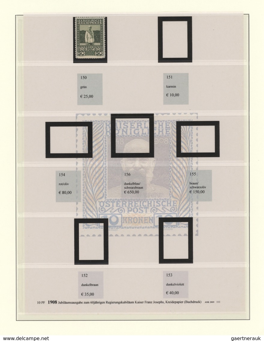 Österreich: 1890/1921, Sammlung im Lindner-Album mit vielen kompletten und auch besseren Sätzen u.a.