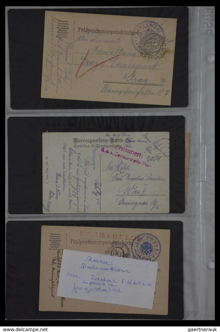 Österreich: 1914-1918: Collection Of Ca. 130 Covers And Cards Of Teh Austrian Fieldpost K.u.k. 1914- - Sammlungen