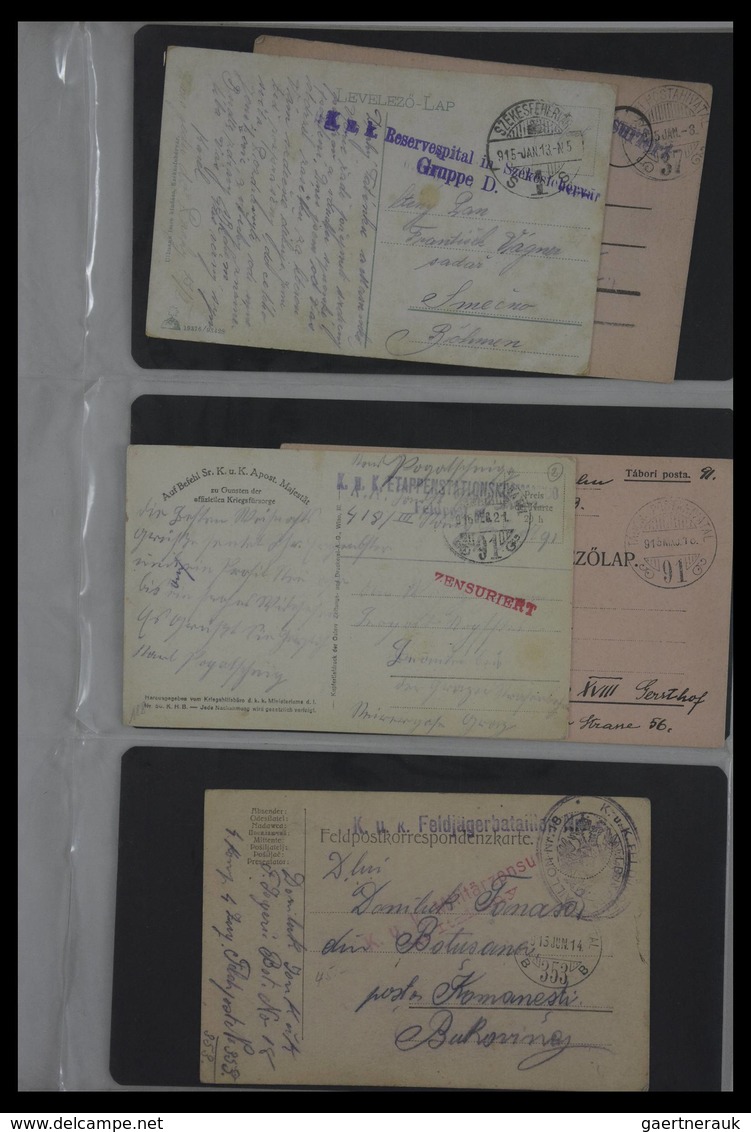 Österreich: 1914-1918: Collection Of Ca. 130 Covers And Cards Of Teh Austrian Fieldpost K.u.k. 1914- - Collections