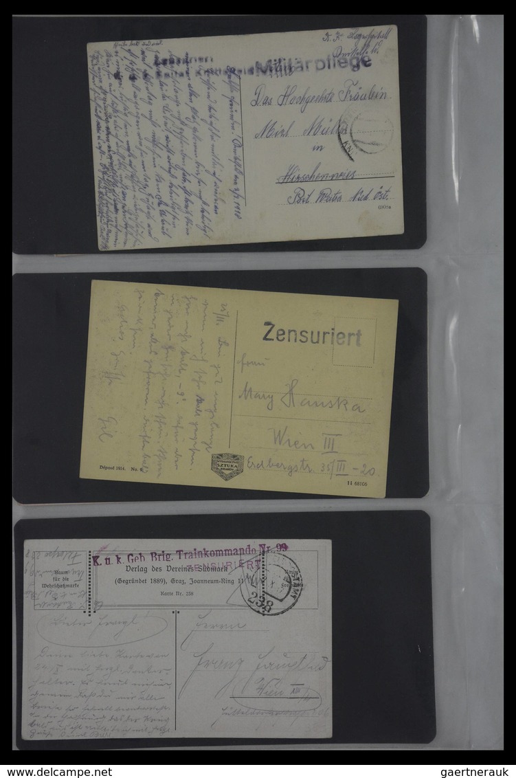 Österreich: 1914-1918: Collection Of Ca. 130 Covers And Cards Of Teh Austrian Fieldpost K.u.k. 1914- - Sammlungen