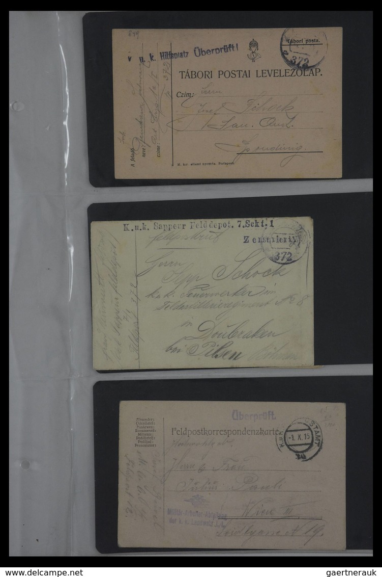 Österreich: 1914-1918: Collection of ca. 130 covers and cards of teh Austrian Fieldpost K.u.k. 1914-