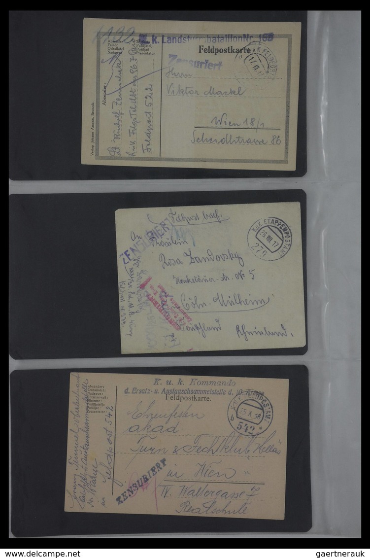 Österreich: 1914-1918: Collection of ca. 130 covers and cards of teh Austrian Fieldpost K.u.k. 1914-