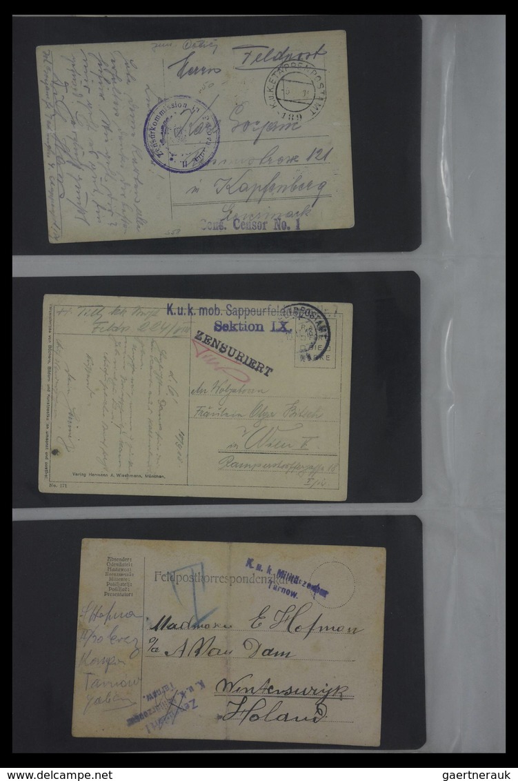 Österreich: 1914-1918: Collection of ca. 130 covers and cards of teh Austrian Fieldpost K.u.k. 1914-