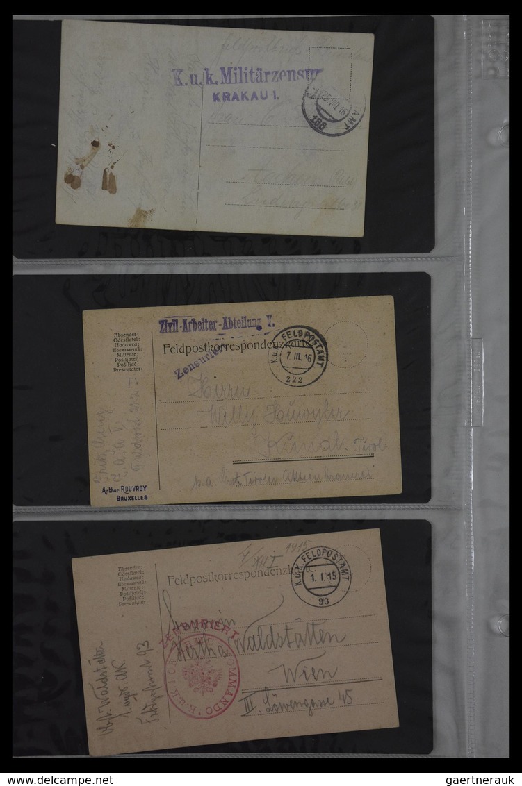 Österreich: 1914-1918: Collection of ca. 130 covers and cards of teh Austrian Fieldpost K.u.k. 1914-