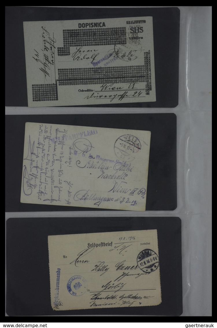 Österreich: 1914-1918: Collection of ca. 130 covers and cards of teh Austrian Fieldpost K.u.k. 1914-