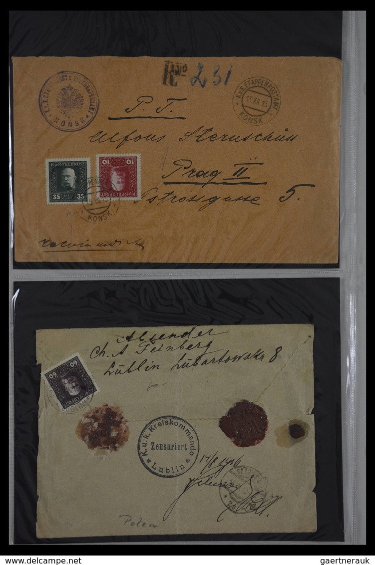 Österreich: 1914-1918: Collection of ca. 130 covers and cards of teh Austrian Fieldpost K.u.k. 1914-