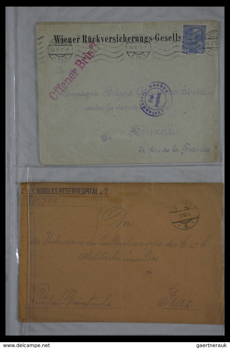 Österreich: 1914-1918: Collection of ca. 130 covers and cards of teh Austrian Fieldpost K.u.k. 1914-