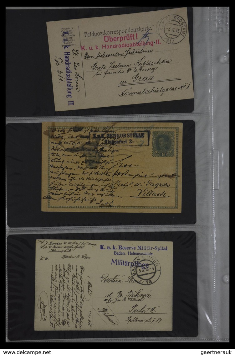 Österreich: 1914-1918: Collection of ca. 130 covers and cards of teh Austrian Fieldpost K.u.k. 1914-