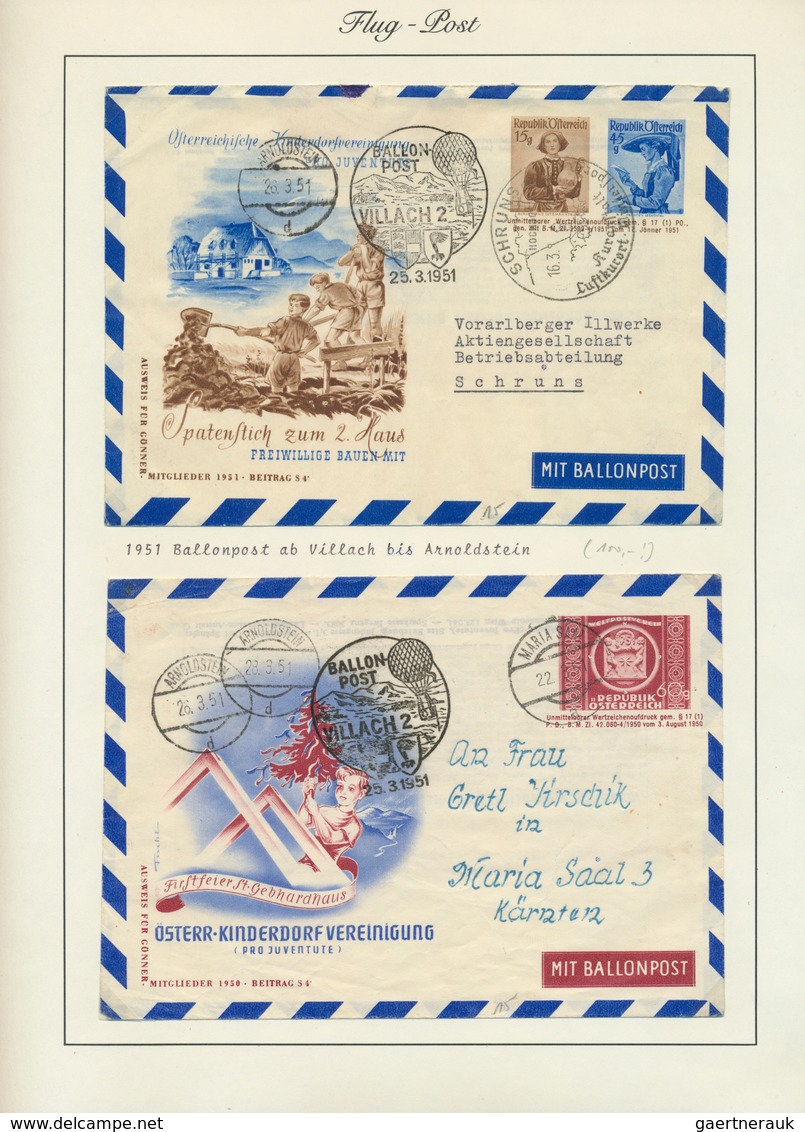 Österreich: 1948/1988, saubere und vielseitige Sammlung von 62 Briefen und Karten der Pro Juventute-