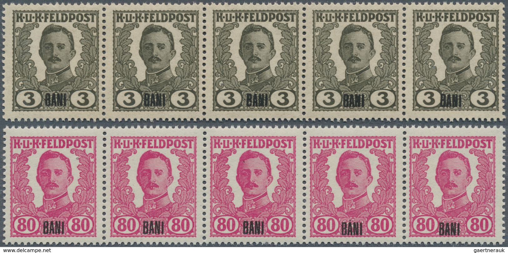 Österreichisch-Ungarische Feldpost - Rumänien: 1918, Nicht Ausgegebene Freimarken Kaiser Karl I. Mit - Sonstige & Ohne Zuordnung
