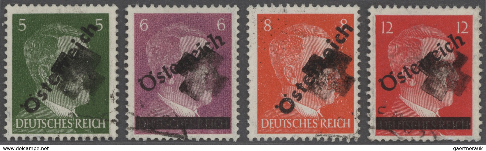Österreich - Stempel: 1945, Sammlung Der WIENER KLECKSSTEMPEL Auf Überdruckausgaben In 7 Bänden, Ges - Maschinenstempel (EMA)