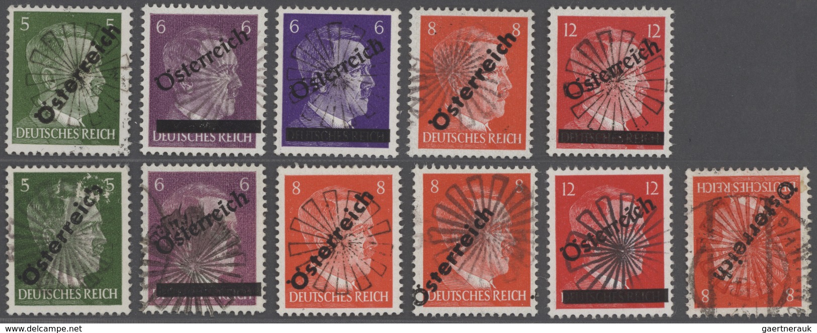 Österreich - Stempel: 1945, Sammlung Der WIENER KLECKSSTEMPEL Auf Überdruckausgaben In 7 Bänden, Ges - Maschinenstempel (EMA)