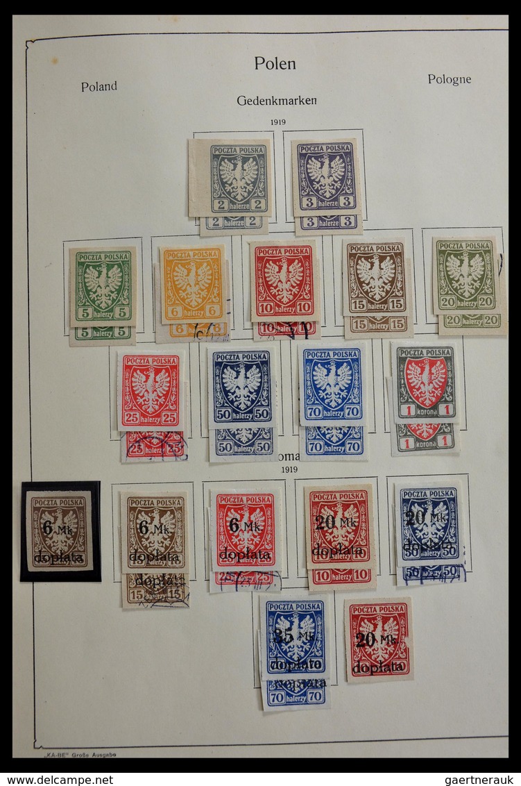 Polen: 1860-1963: Really marvelous, MNH, mint hinged and used collection Poland 1860-1963 in Kabe al