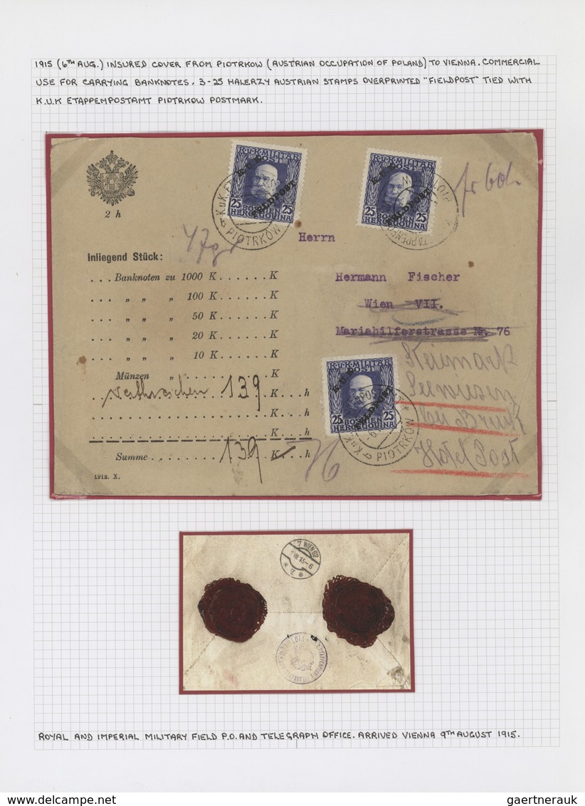 Polen: 1915/1918, Austrian Occupation WWI, Group Of Ten Covers, Deriving From Correspondence Of Stam - Briefe U. Dokumente