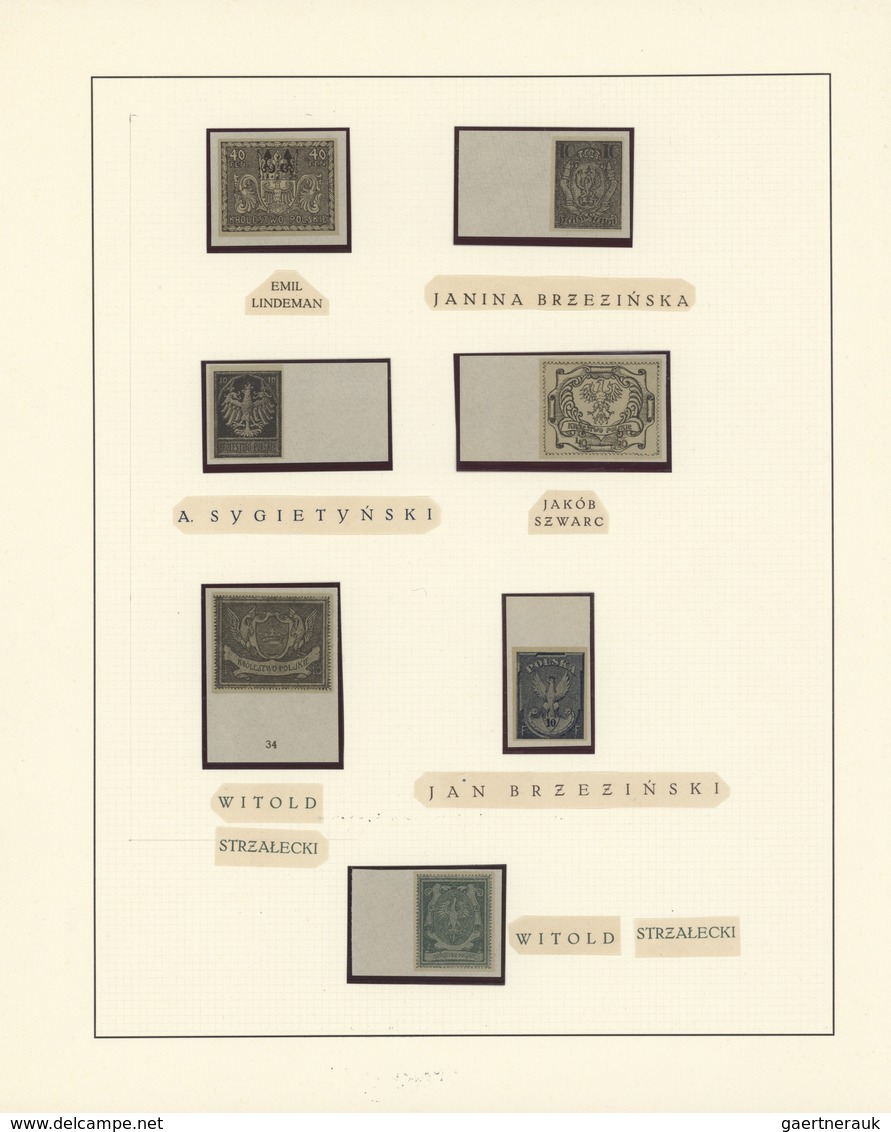 Polen: 1918, Collection Of 118 Imperforate Essays For The 1st Definitve Issue Of Poland, All Of Them - Briefe U. Dokumente