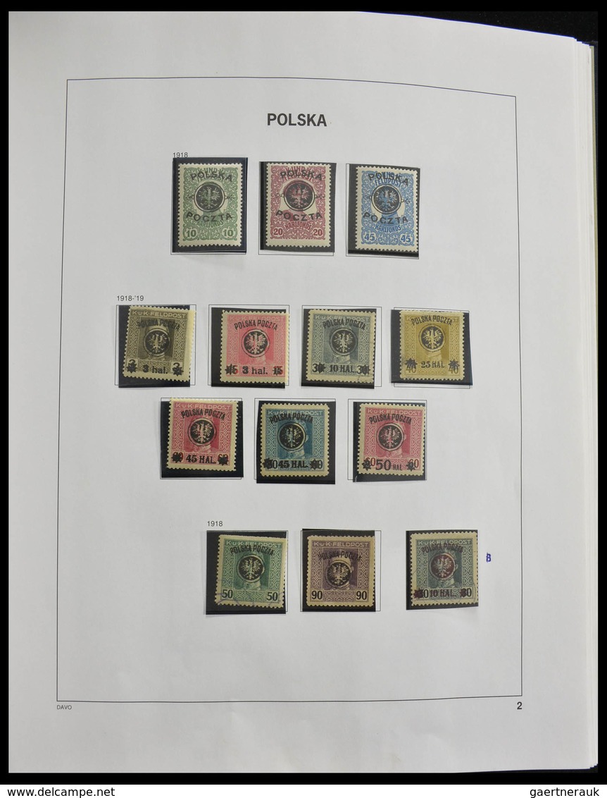 Polen: 1918-1994: Well Filled, MNH, Mint Hinged And Used Collection Poland 1918-1994 In 3 Davo Album - Briefe U. Dokumente