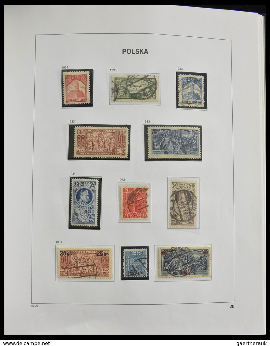 Polen: 1918-1994: Well filled, MNH, mint hinged and used collection Poland 1918-1994 in 3 Davo album