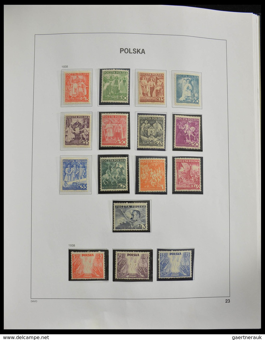 Polen: 1918-1994: Well filled, MNH, mint hinged and used collection Poland 1918-1994 in 3 Davo album