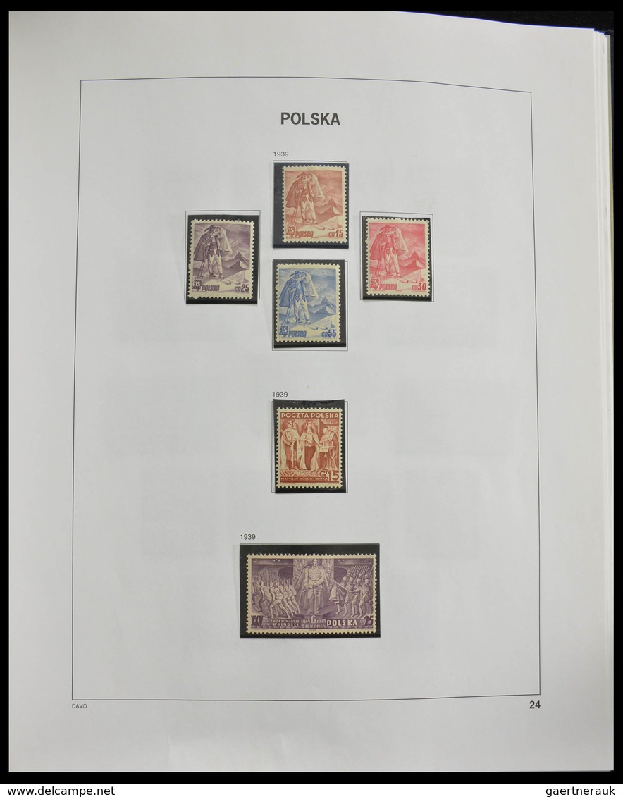 Polen: 1918-1994: Well filled, MNH, mint hinged and used collection Poland 1918-1994 in 3 Davo album