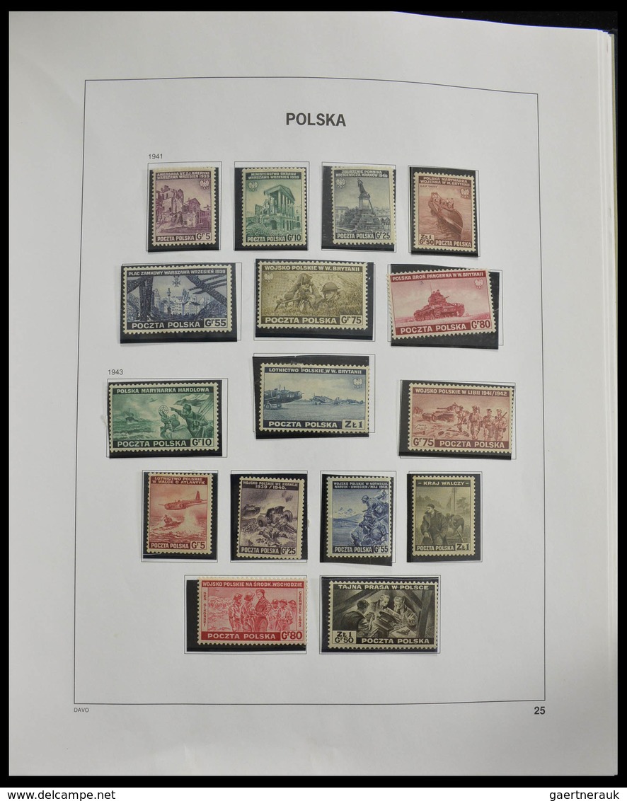 Polen: 1918-1994: Well filled, MNH, mint hinged and used collection Poland 1918-1994 in 3 Davo album