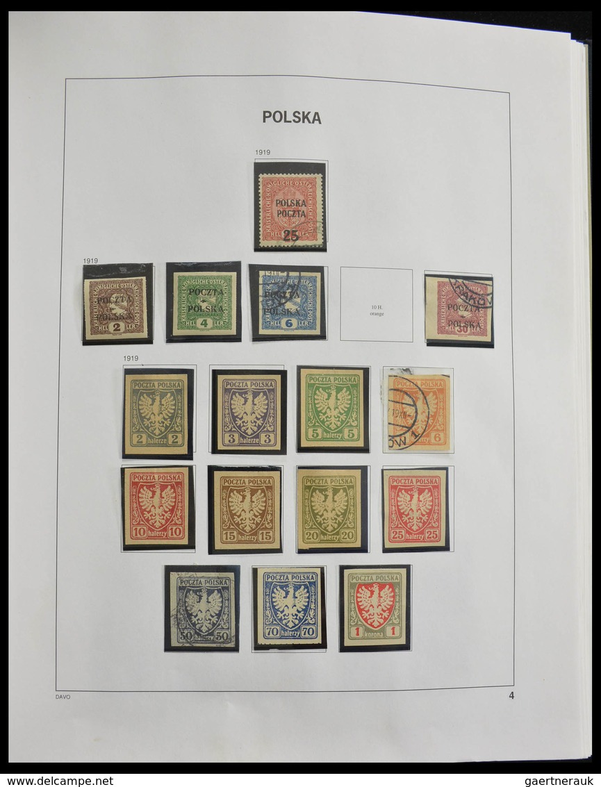 Polen: 1918-1994: Well filled, MNH, mint hinged and used collection Poland 1918-1994 in 3 Davo album