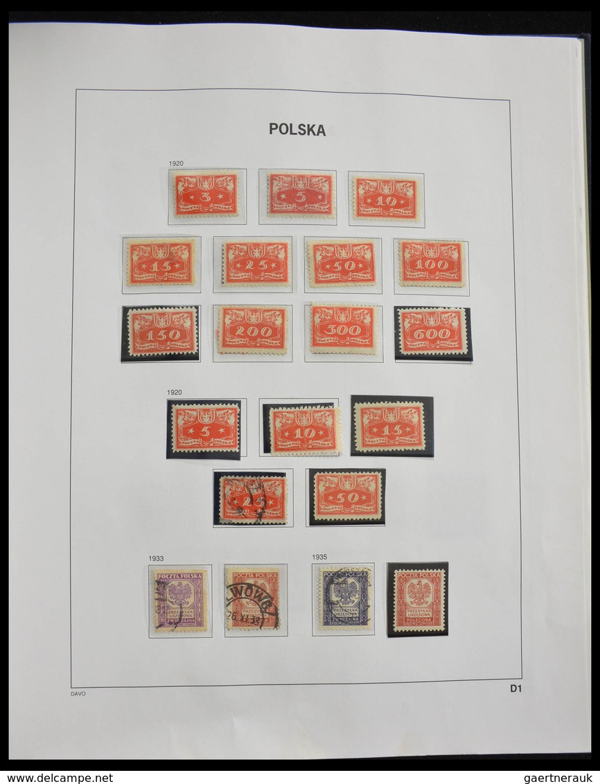 Polen: 1918-1994: Well filled, MNH, mint hinged and used collection Poland 1918-1994 in 3 Davo album