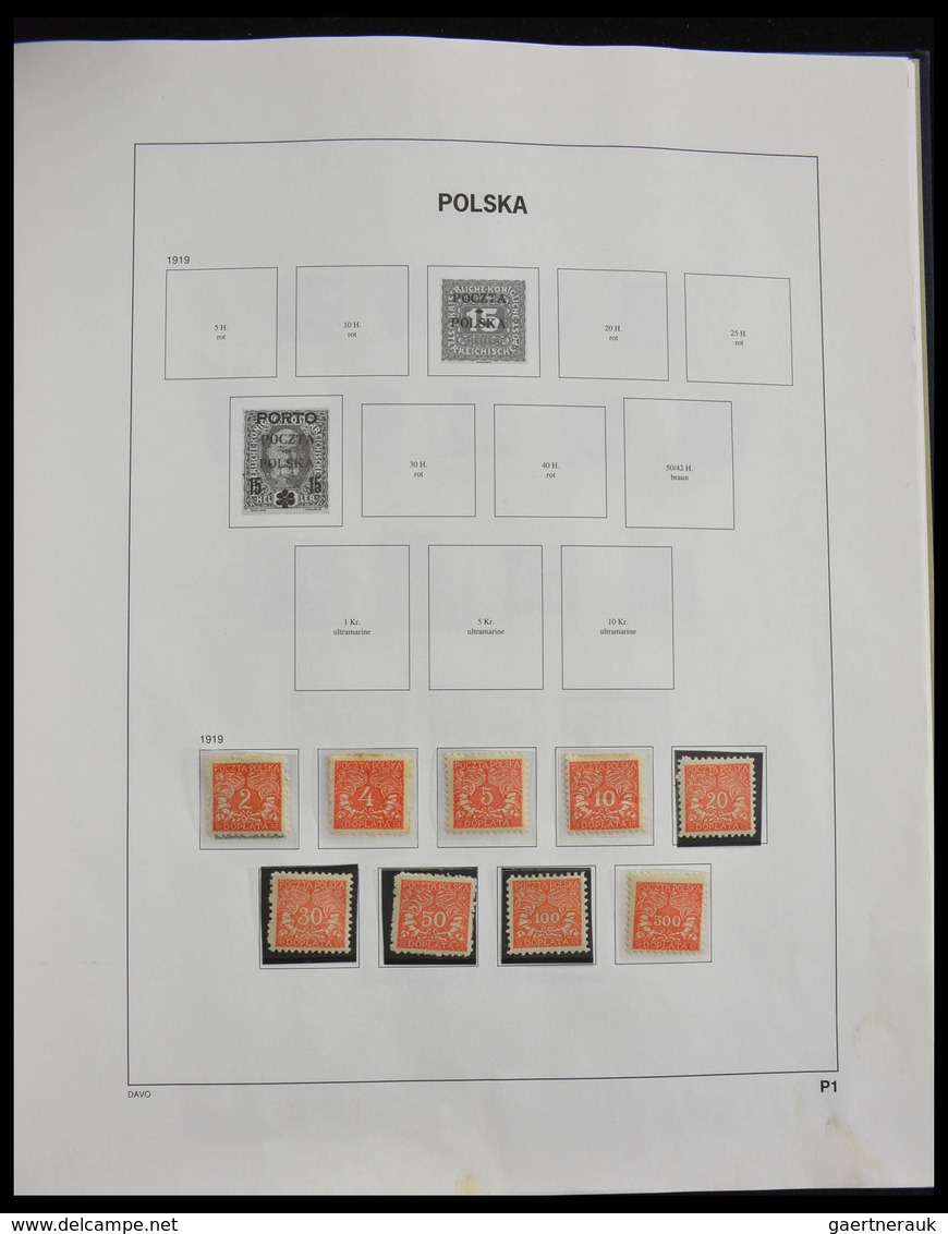 Polen: 1918-1994: Well filled, MNH, mint hinged and used collection Poland 1918-1994 in 3 Davo album