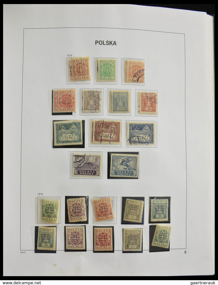 Polen: 1918-1994: Well filled, MNH, mint hinged and used collection Poland 1918-1994 in 3 Davo album