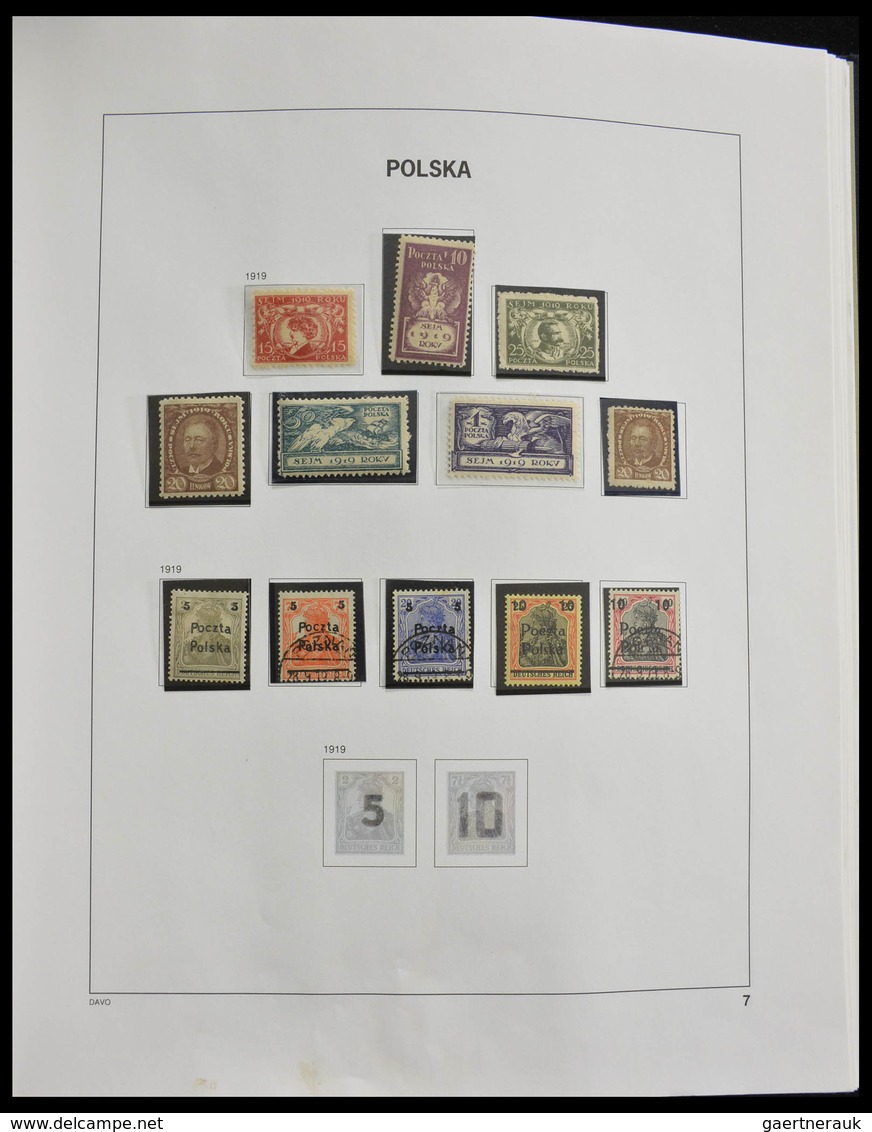 Polen: 1918-1994: Well filled, MNH, mint hinged and used collection Poland 1918-1994 in 3 Davo album