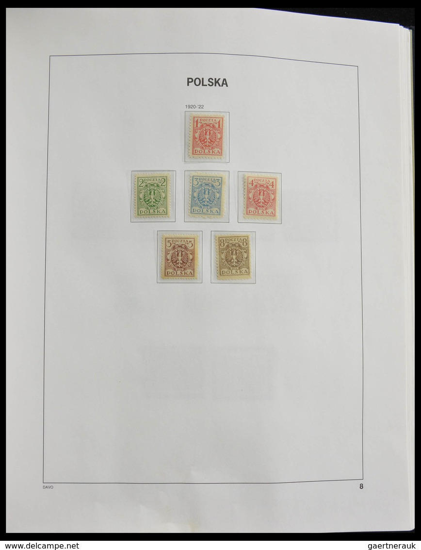 Polen: 1918-1994: Well filled, MNH, mint hinged and used collection Poland 1918-1994 in 3 Davo album