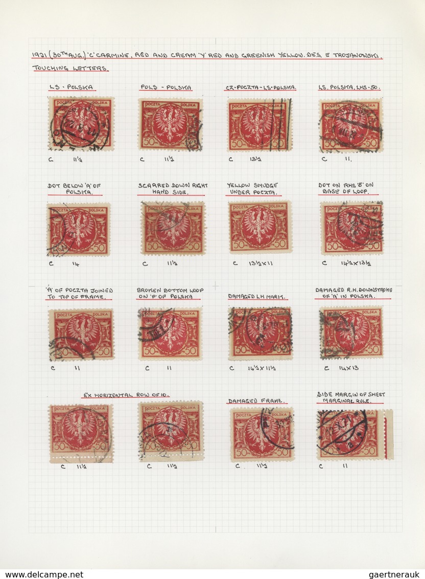 Polen: 1919/1923, Specialised Collection Of Apprx. 1.220 Stamps Neatly Arranged On Album Pages In A - Briefe U. Dokumente