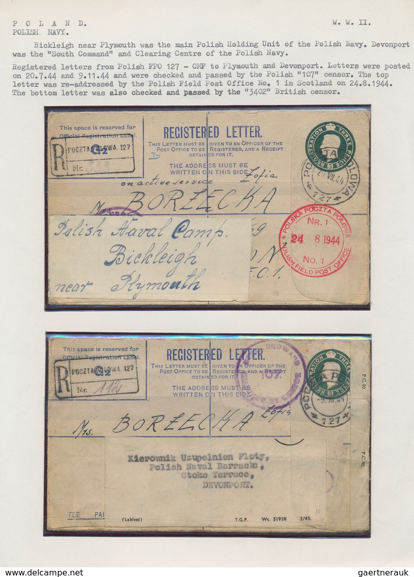 Polen: 1939/1946, POLISH FORCES In UK, Very Comprehensive And Detailed Postal History Collection Of - Briefe U. Dokumente