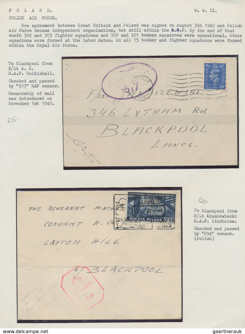 Polen: 1939/1946, POLISH FORCES In UK, Very Comprehensive And Detailed Postal History Collection Of - Briefe U. Dokumente