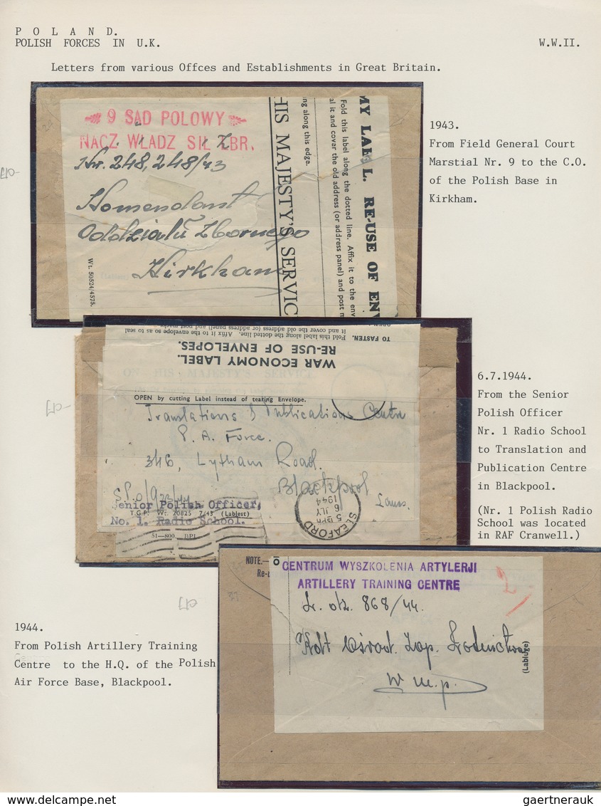 Polen: 1939/1946, POLISH FORCES in UK, very comprehensive and detailed postal history collection of