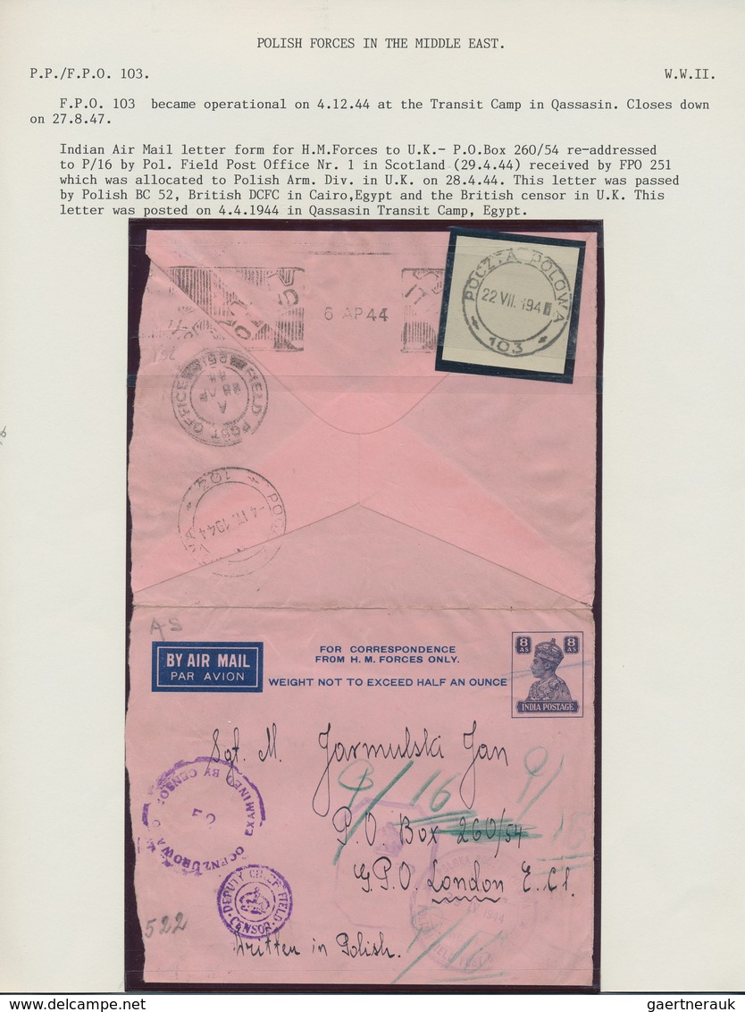 Polen: 1939/1946, POLISH FORCES in UK, very comprehensive and detailed postal history collection of