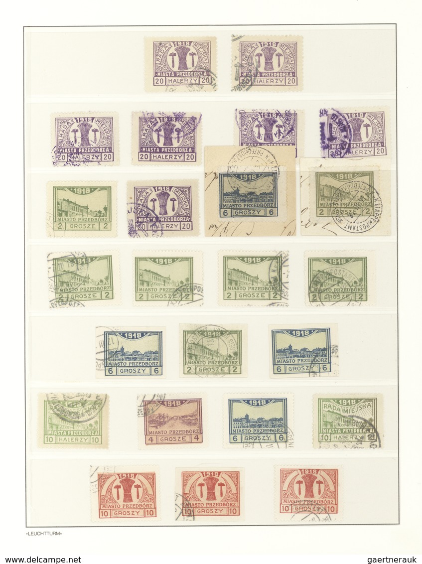 Polen - Bestellpostanstalten: PRZEDBORZ 1917/1918, Specialised Assortment Of Apprx. 80 Stamps Of All - Altri & Non Classificati