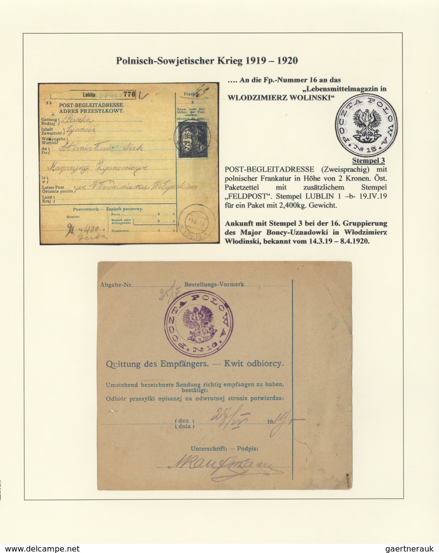 Polen - Besonderheiten: 1918/1924, collection of 44 covers/cards relating to the 1918/1919 POLISH-UK