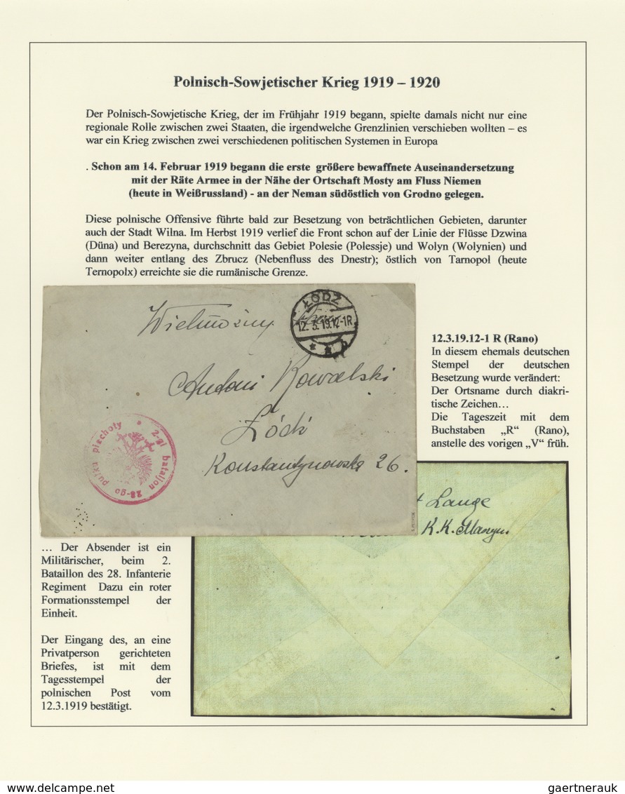 Polen - Besonderheiten: 1918/1924, collection of 44 covers/cards relating to the 1918/1919 POLISH-UK