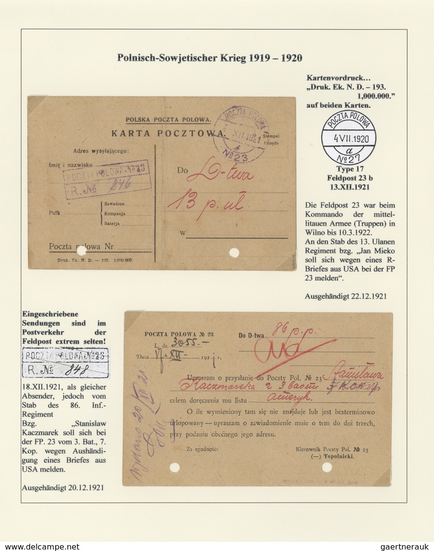 Polen - Besonderheiten: 1918/1924, collection of 44 covers/cards relating to the 1918/1919 POLISH-UK