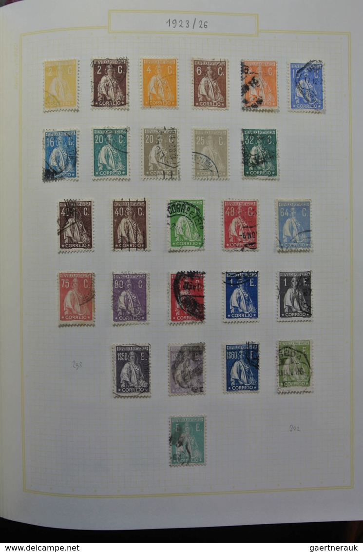 Portugal: 1853-1965: Very well filled, mostly used collection Portugal 1853-1965 in blanc Biella alb