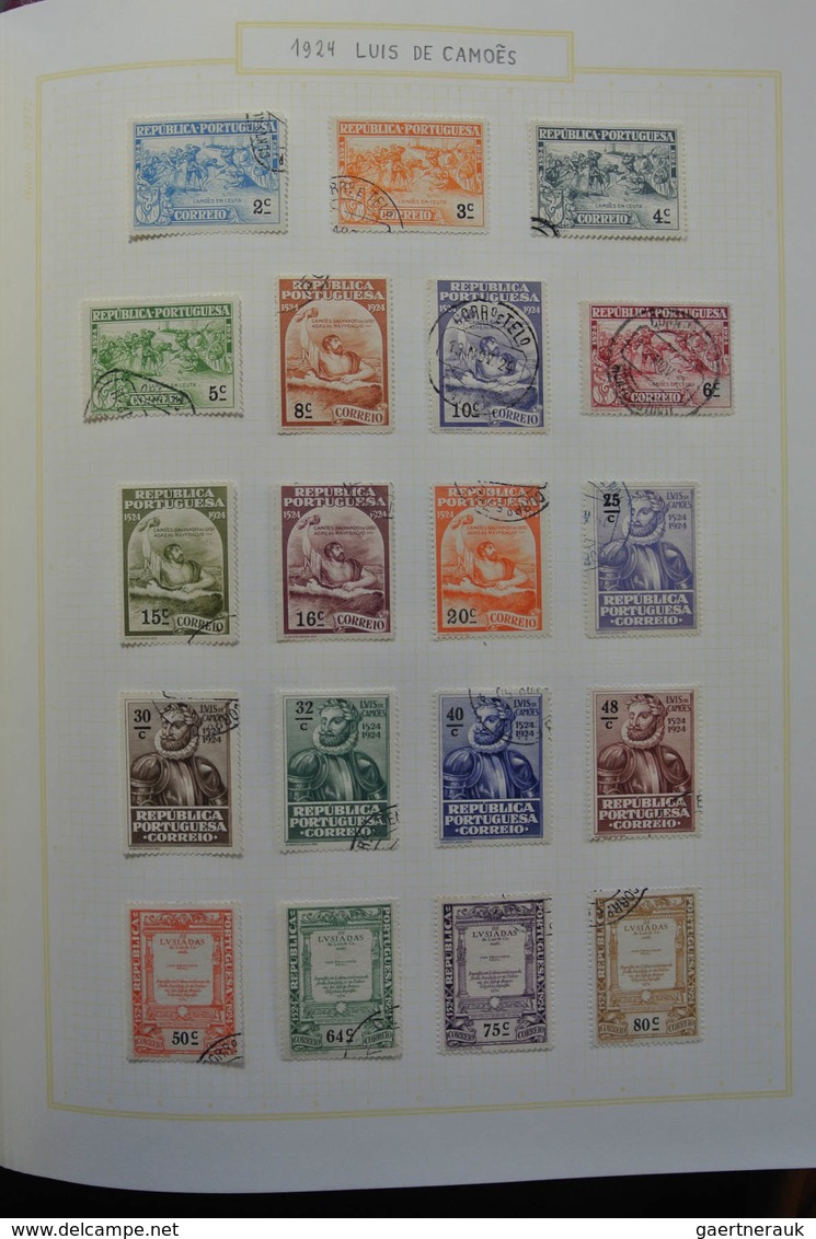 Portugal: 1853-1965: Very well filled, mostly used collection Portugal 1853-1965 in blanc Biella alb