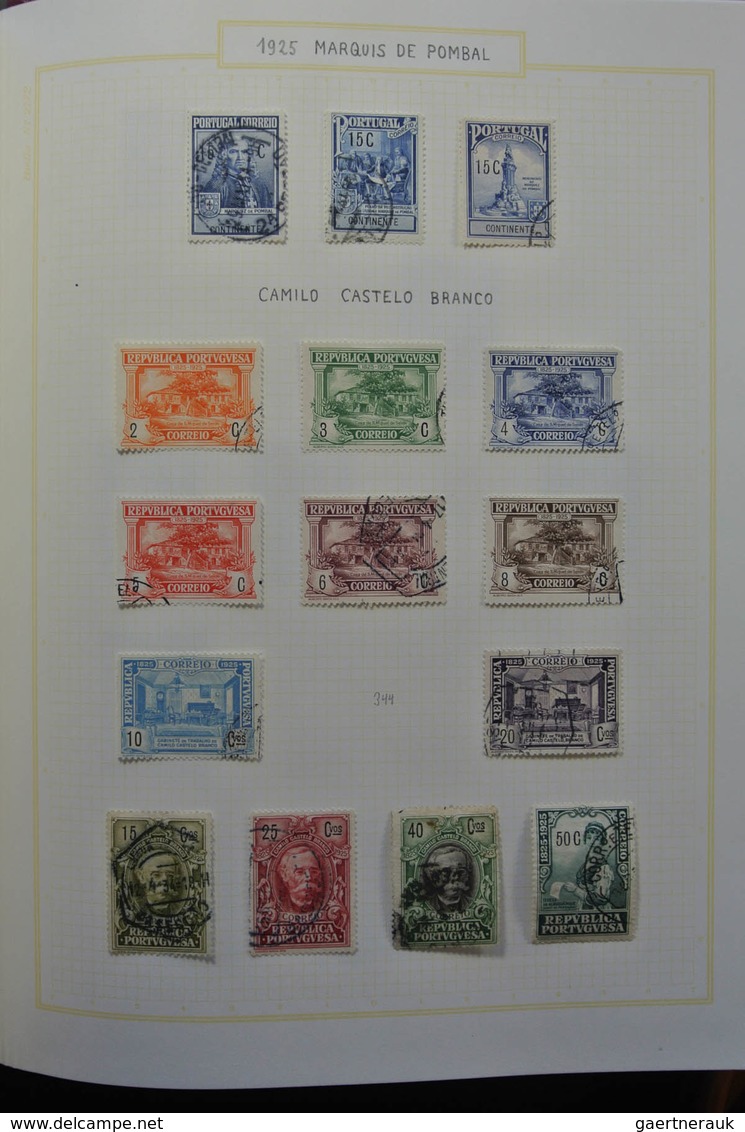 Portugal: 1853-1965: Very well filled, mostly used collection Portugal 1853-1965 in blanc Biella alb